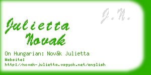 julietta novak business card